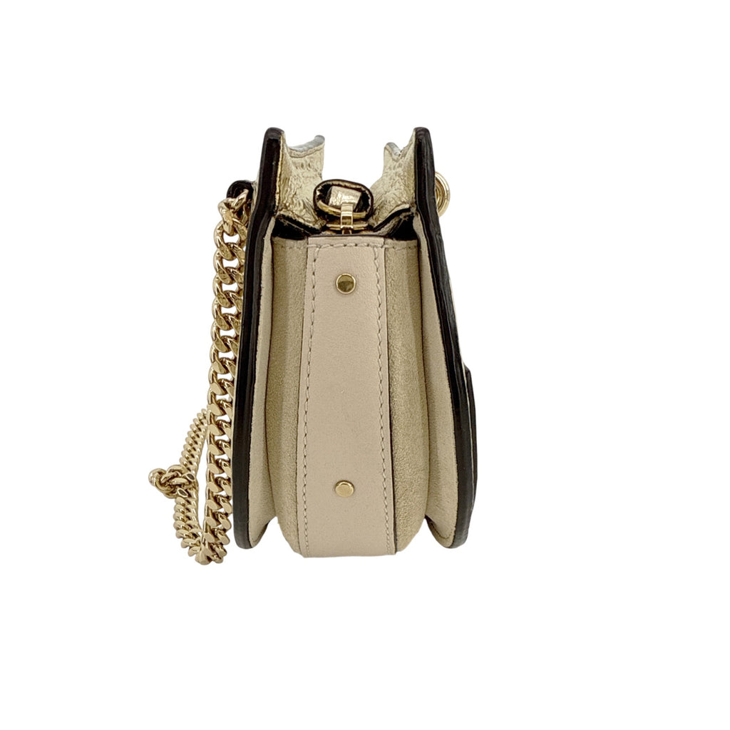 CHLOE Pixie Mini Convertible Belt Bag Metallic Gold