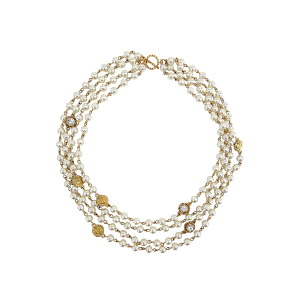 VSA Magdalena Necklace Pearl Gold