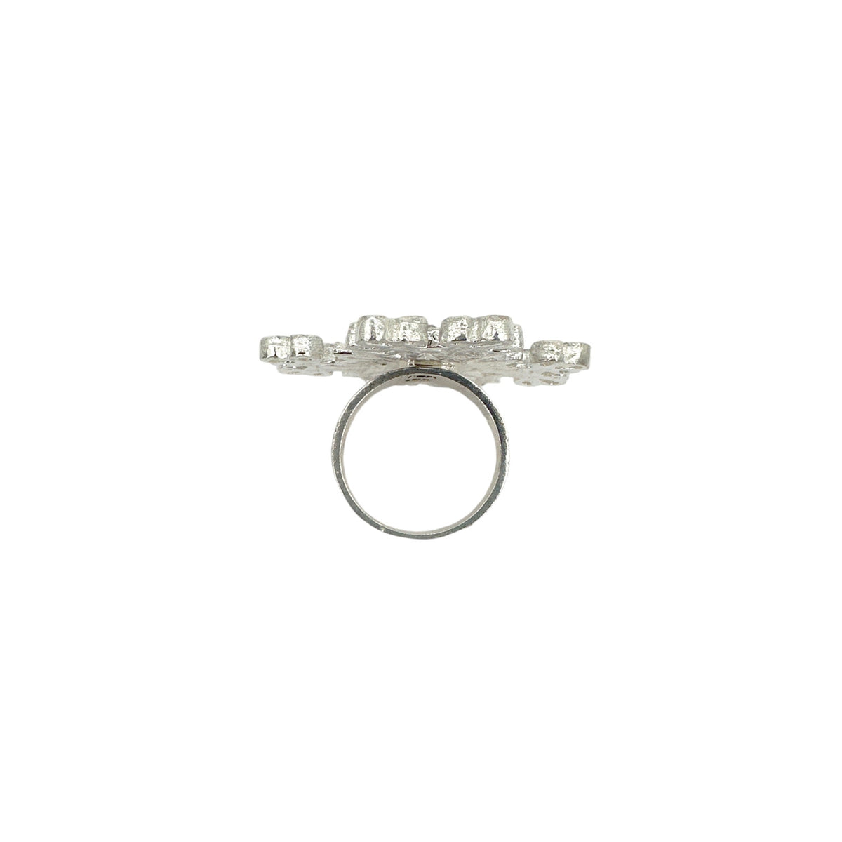 VSA Electra Cross Ring in Silver Size 6
