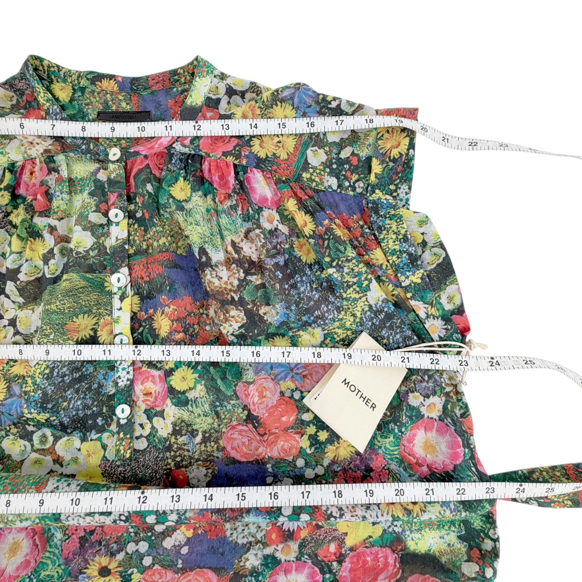 MOTHER The Slow Ride Shirt Dress in Pretty as a Picture S