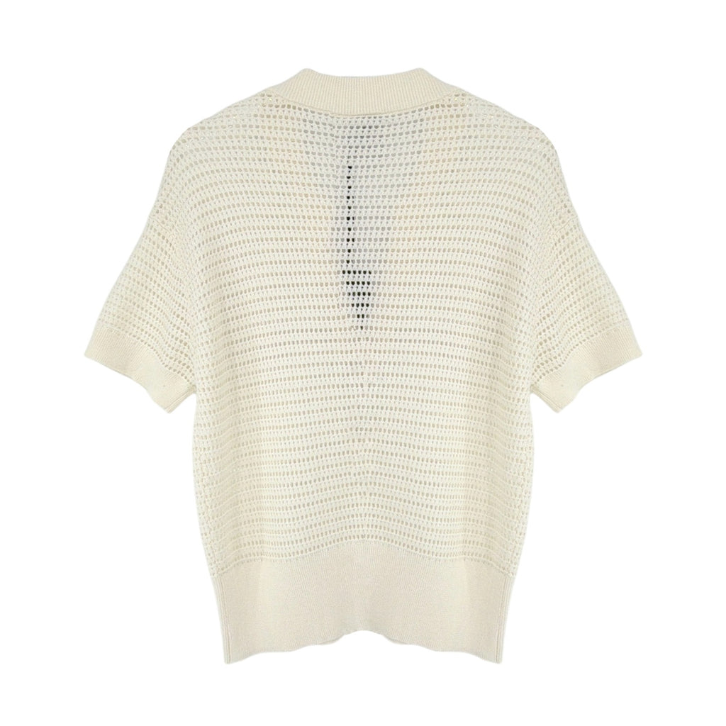 VARLEY Callie Knit Top in Egret XS