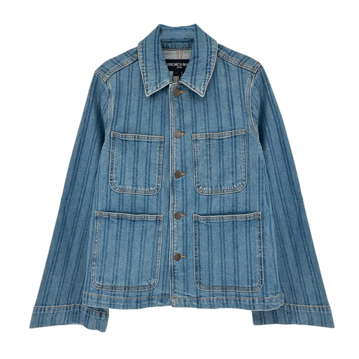 VERONICA BEARD Dahl Striped Denim Jacket XS