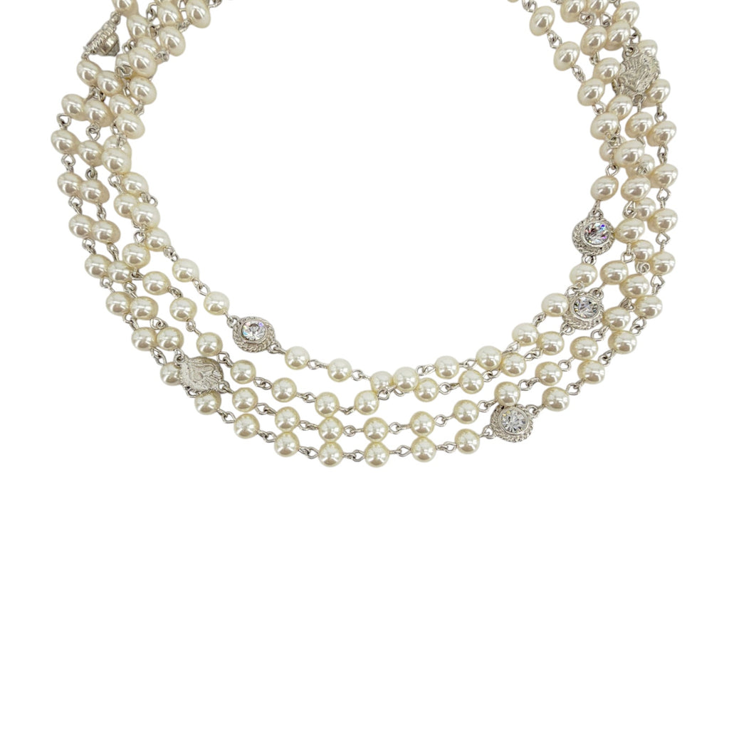 VSA Magdalena Necklace 6mm Cream Pearl in Silver