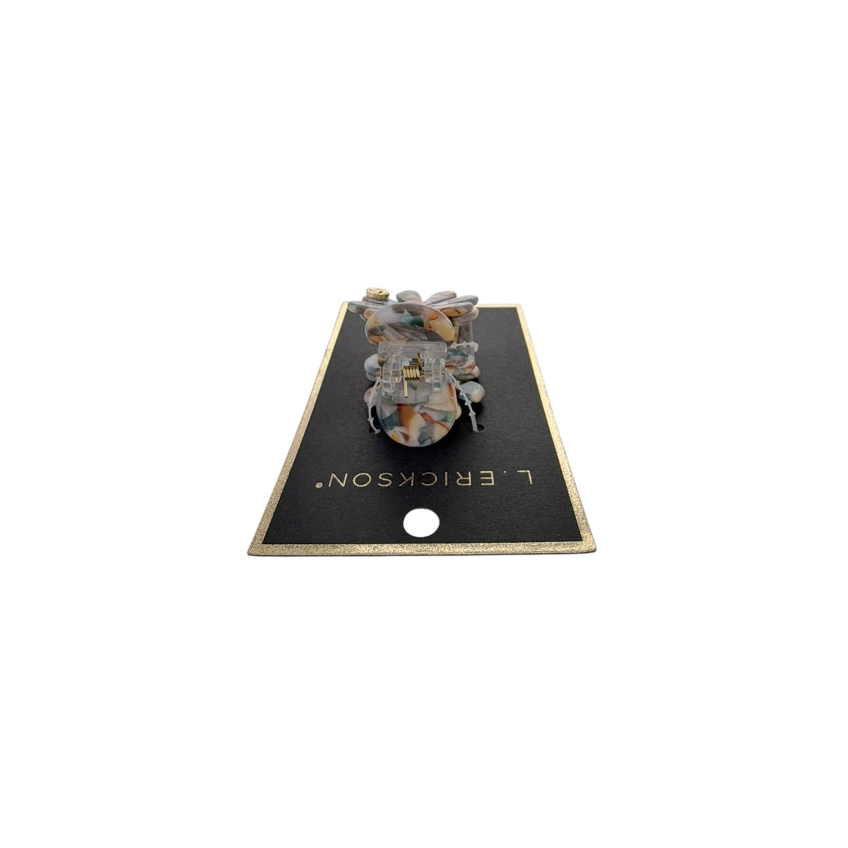 FRANCE LUXE L. ERICKSON Lane Claw Clip Blue & Tan