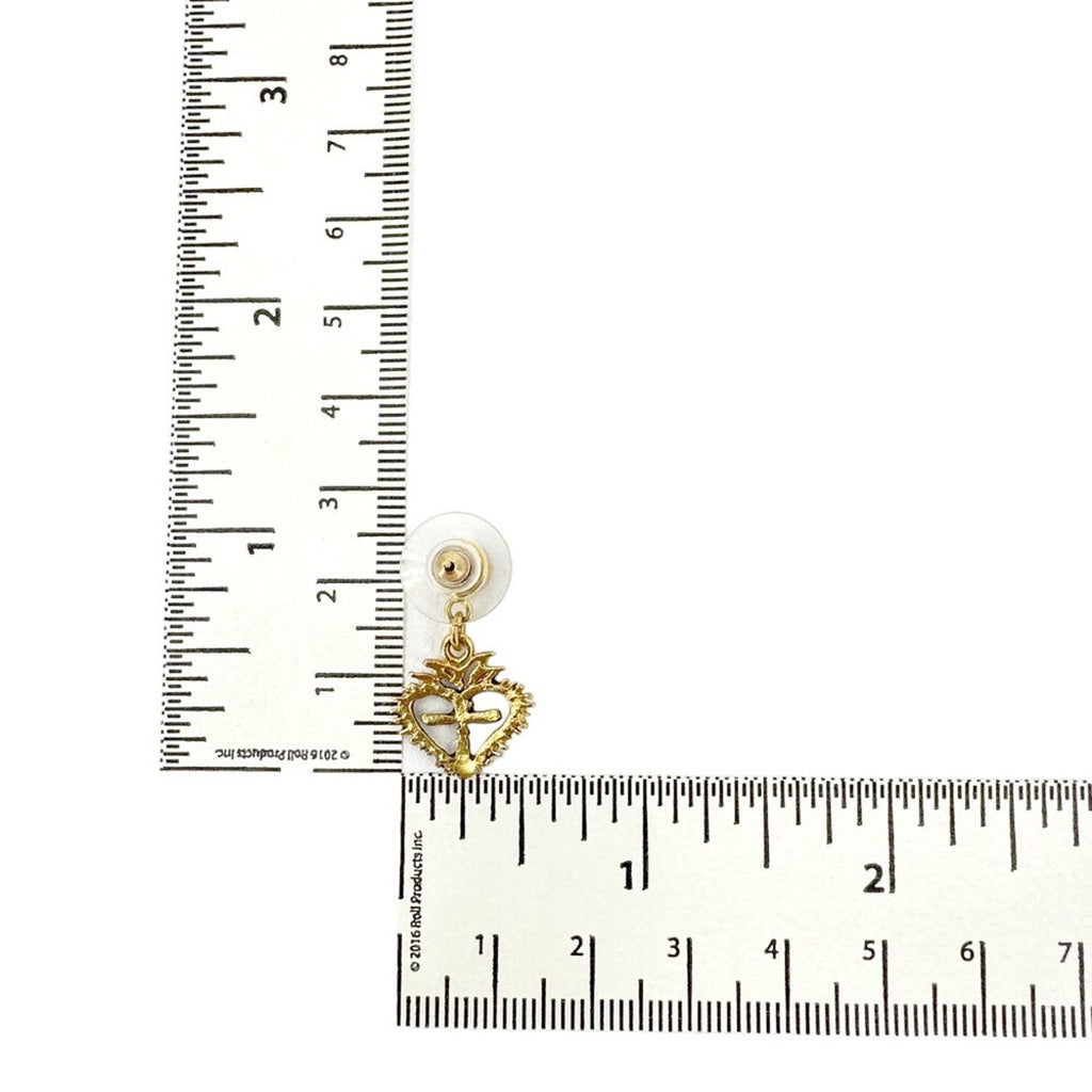 VSA Queen of Hearts Crystal Drop Earrings Gold