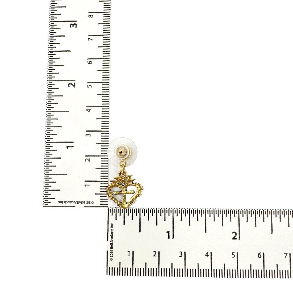 VSA Queen of Hearts Crystal Drop Earrings Gold