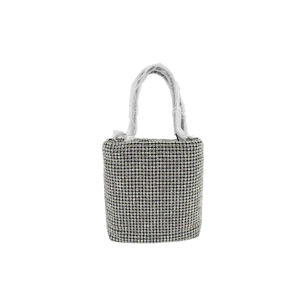 TORY BURCH Night Owl Crystal Embellished Mini Tote in Silver
