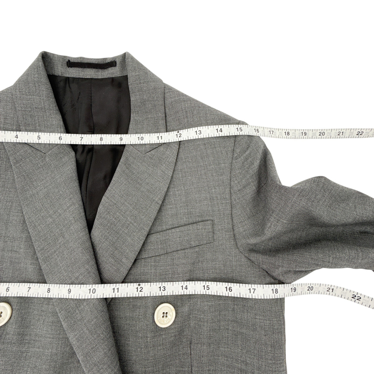 GOLDEN GOOSE Misam Double Breasted Blazer Jacket in Grey XS