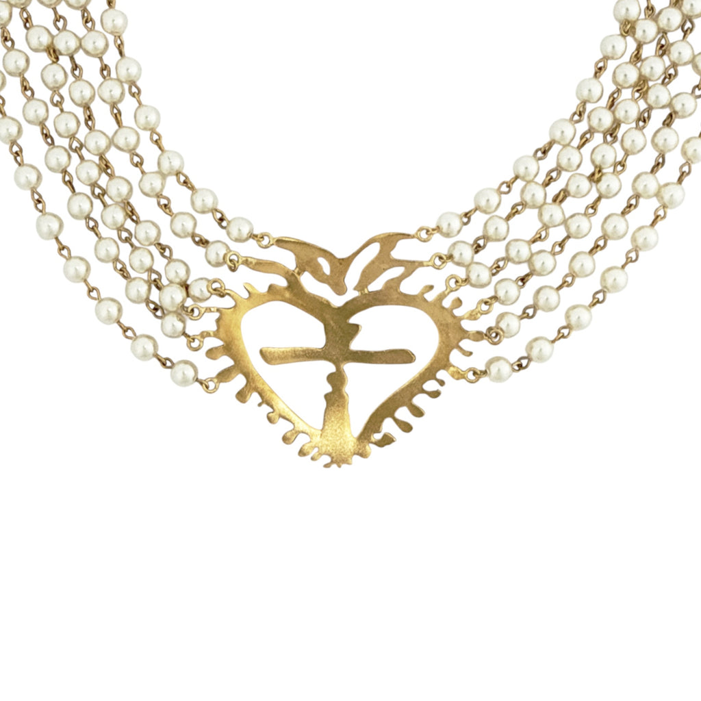 VSA La Queen Collar Pearl & Gold