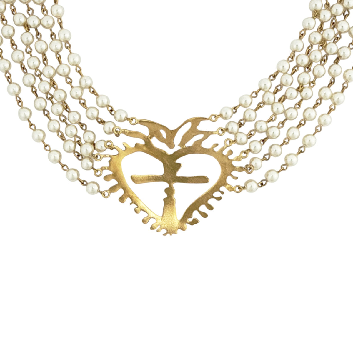 VSA La Queen Collar Pearl & Gold