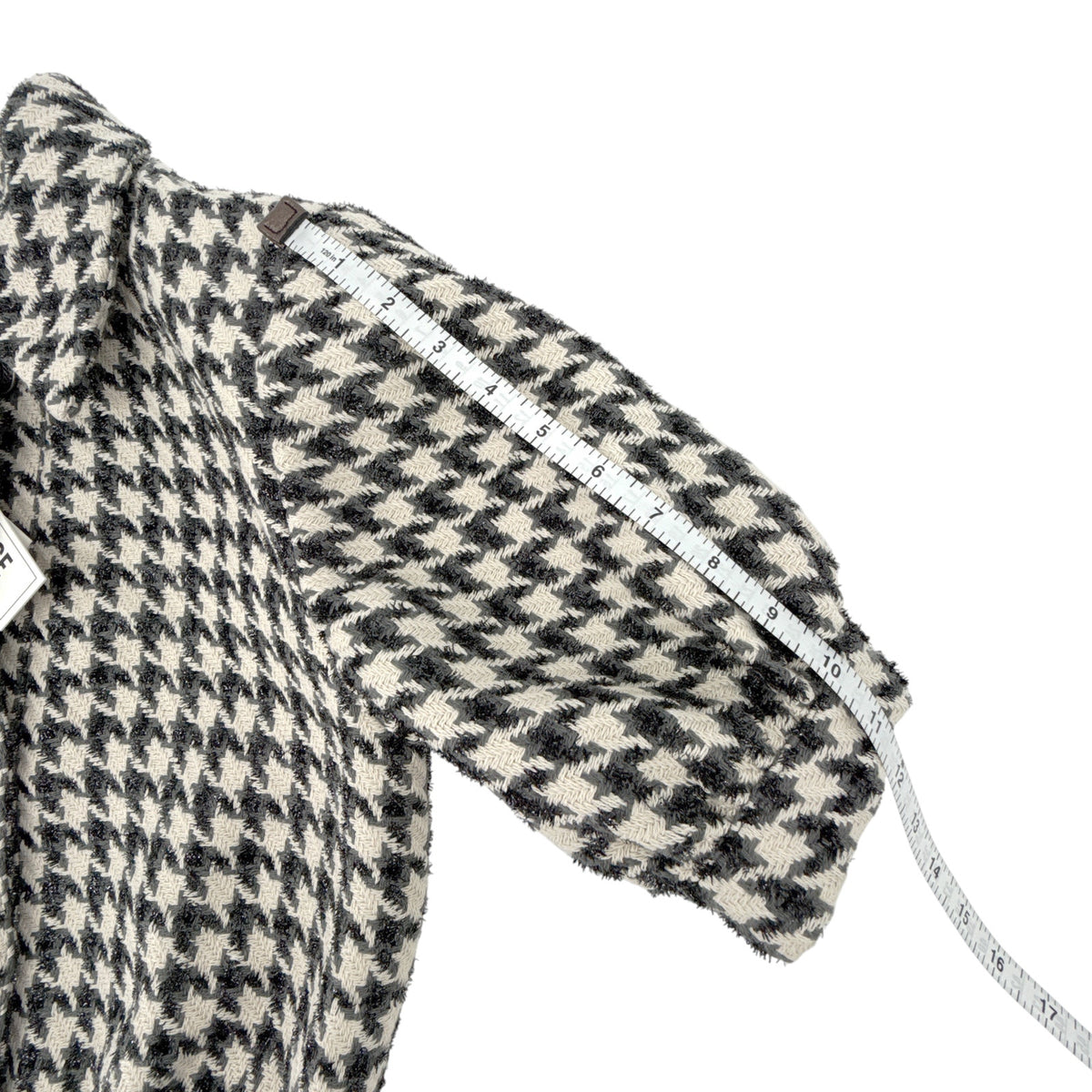 L'AGENCE Cove Crop Short Sleeve Jacket in Houndstooth 2