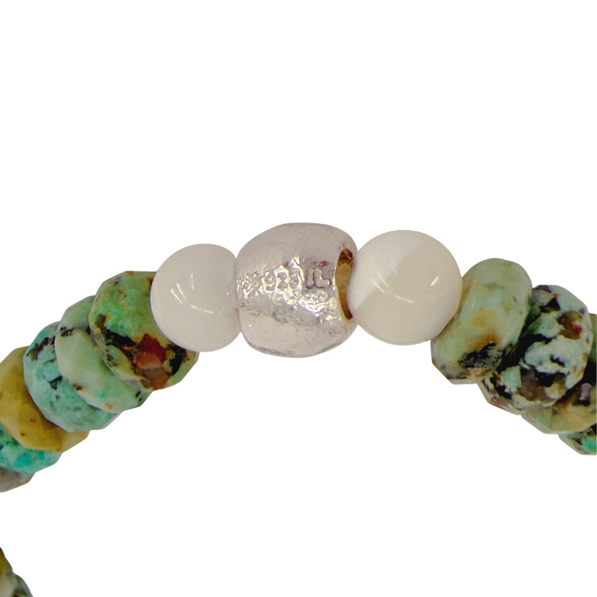 SILPADA In the Tropics Silver Mixed Stones Stretch Bracelet