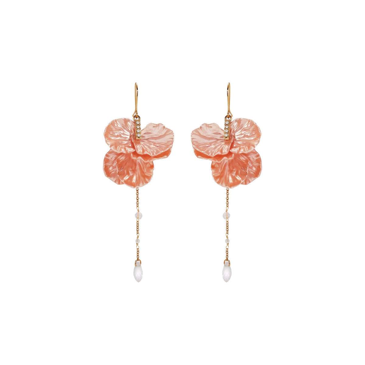 ALEX+ANI New York Botanical Garden Peony Petal Statement Earrings
