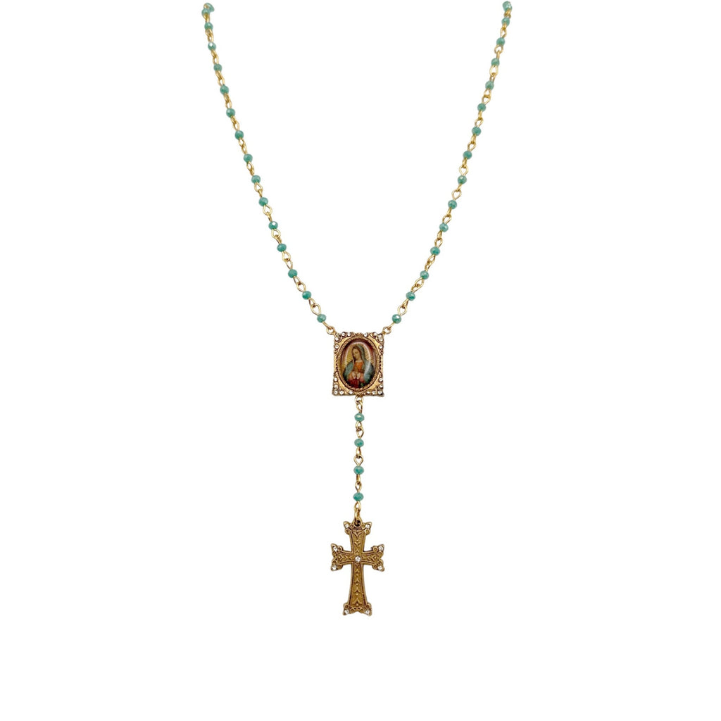 VSA Retablo Guadalupe Rosary Necklace