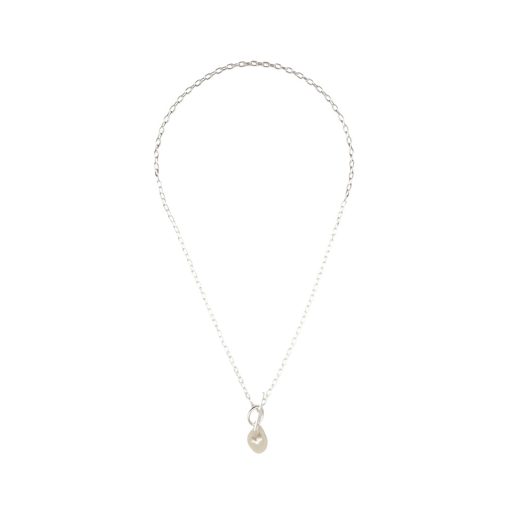 SILPADA Center Attention Silver Freshwater Pearl Necklace