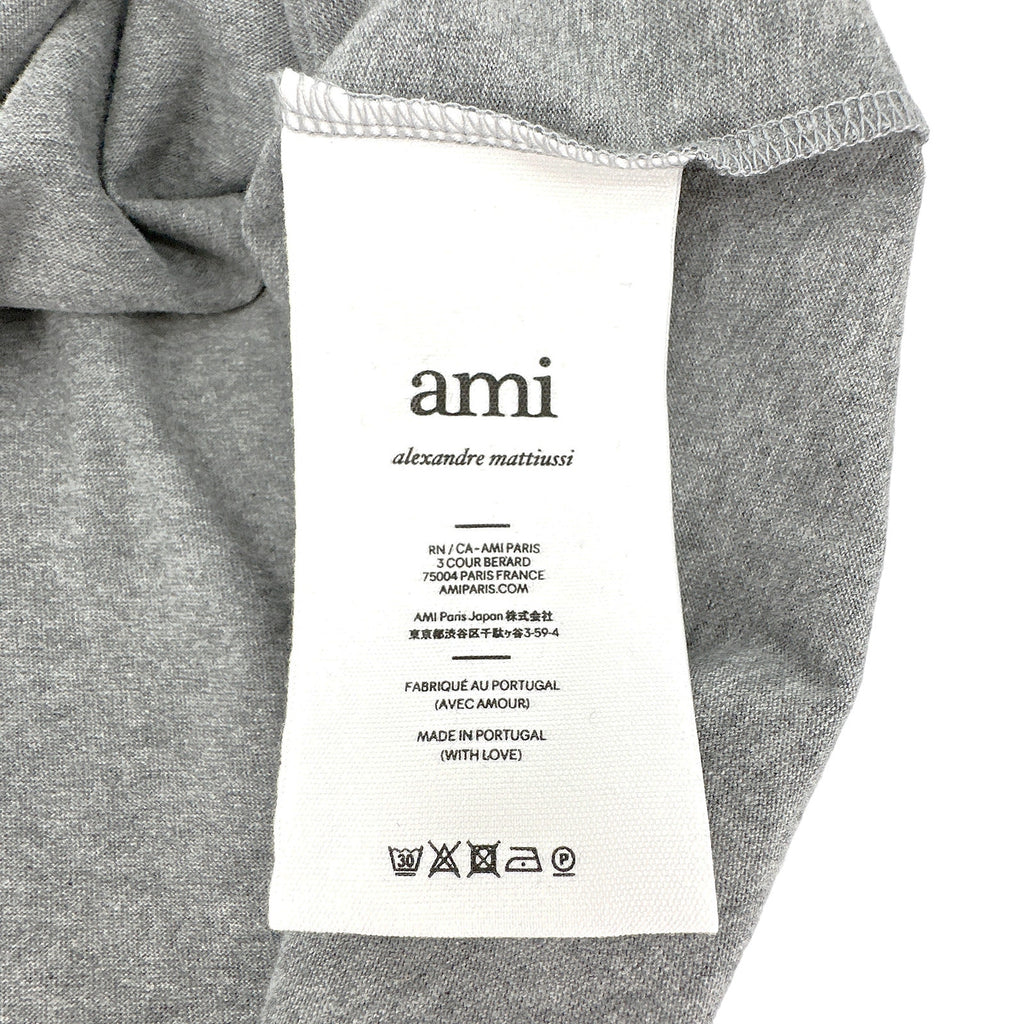 AMI PARIS Ami de Coeur T-shirt in Heather Grey XL