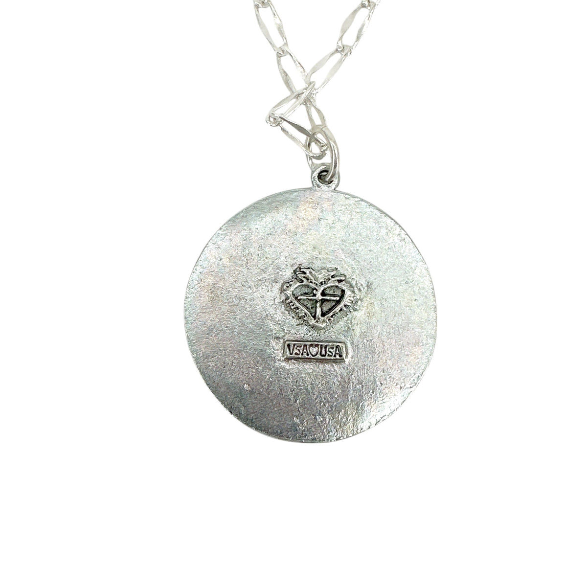 VSA Disco Virgin Charm Necklace Silver & Topaz