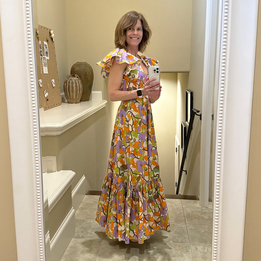 La DOUBLEJ Keira Dress in Vines Bianco