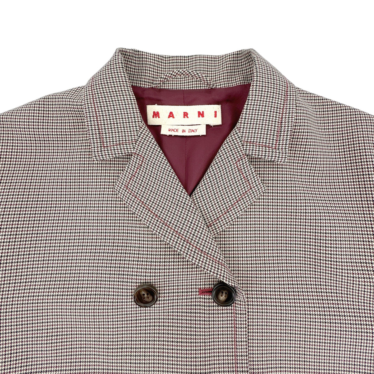 MARNI Houndstooth Double Breasted Blazer IT40|S