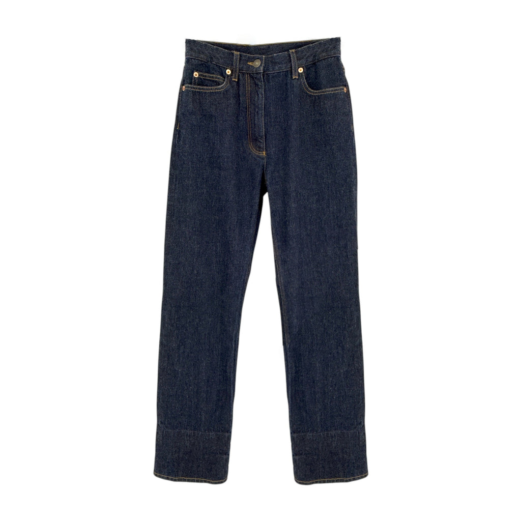 GUCCI Denim Pants with GG Supreme Canvas Cuff 24