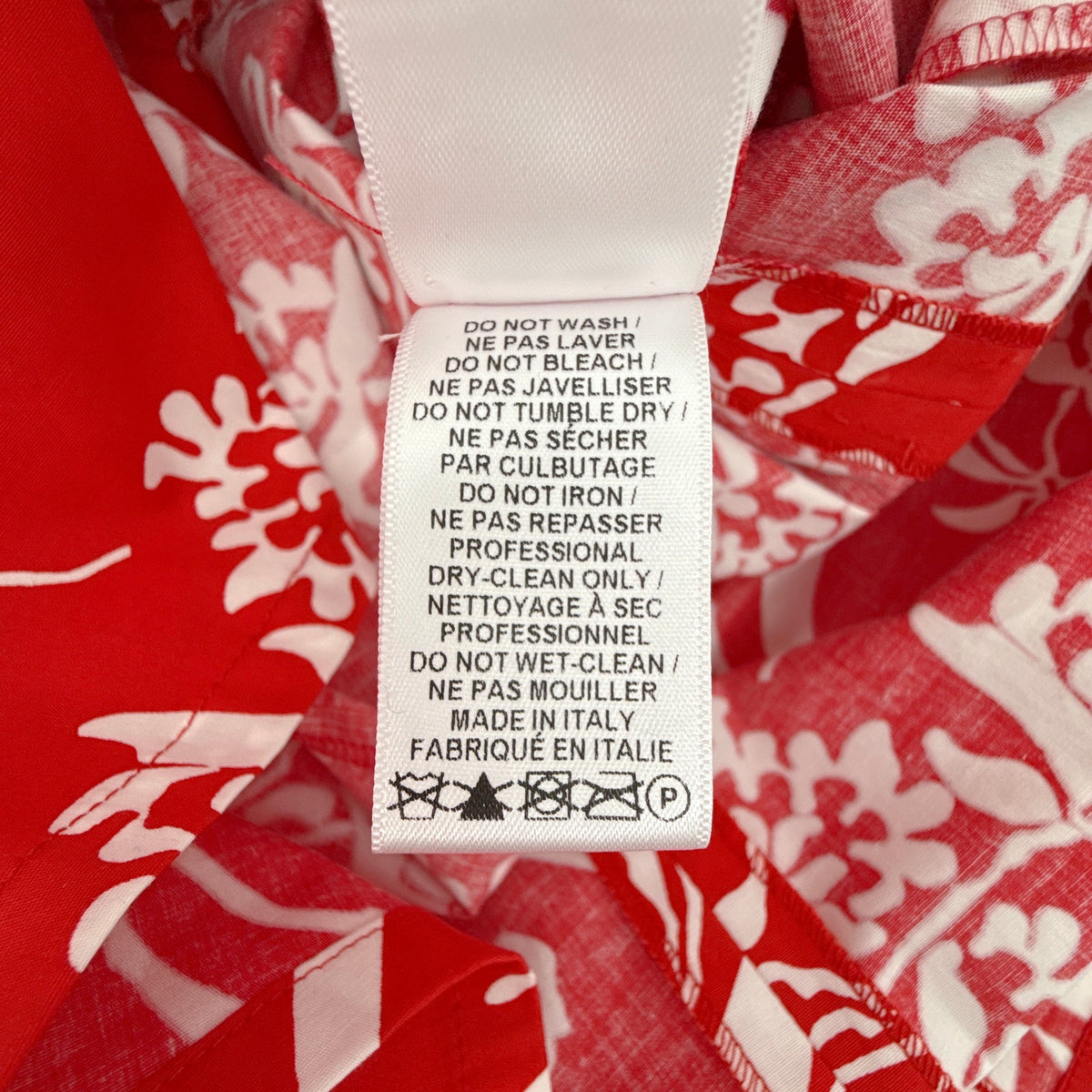 CAROLINA HERRERA Red Printed Short Sleeve Shirtdress in Red 6|M