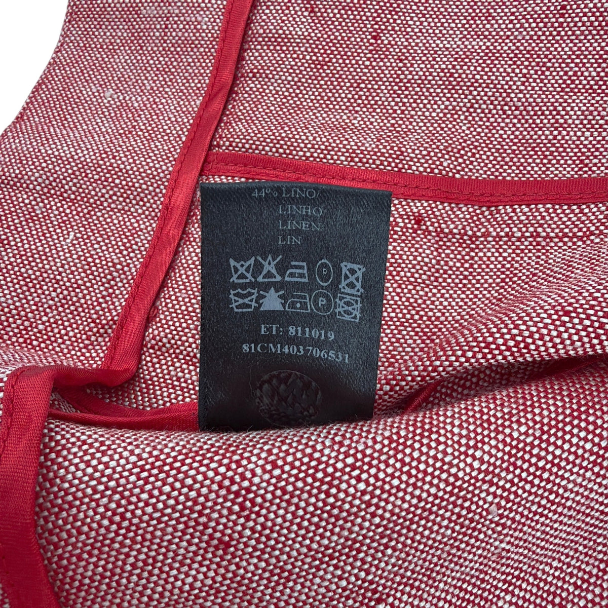 CAROLINA HERRERA Cropped Open Front Silk Blend Jacket in Red 4|S
