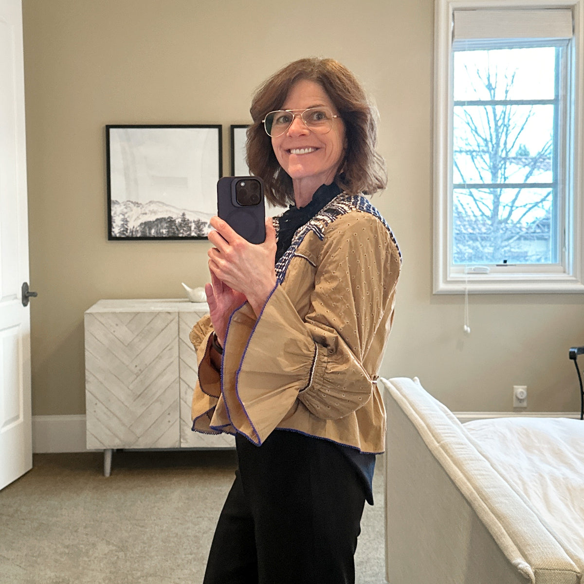 VERONICA BEARD Mckenzie Embellished Jacket in Camel S