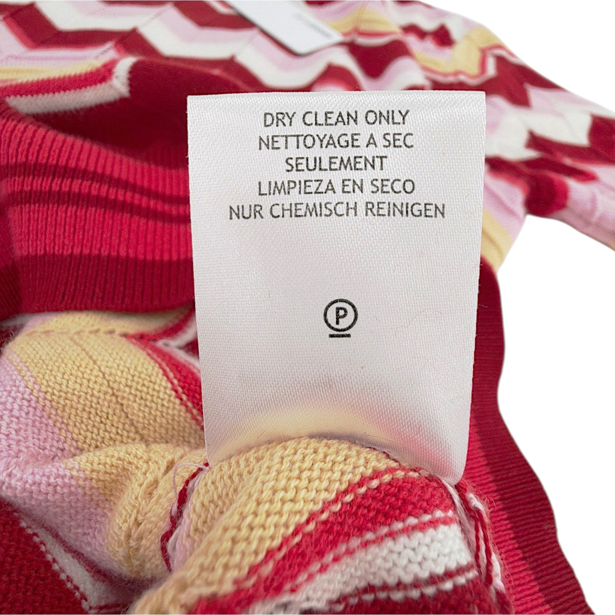 MINNIE ROSE Chevron Pointelle Crew Sweater in Red Multi M