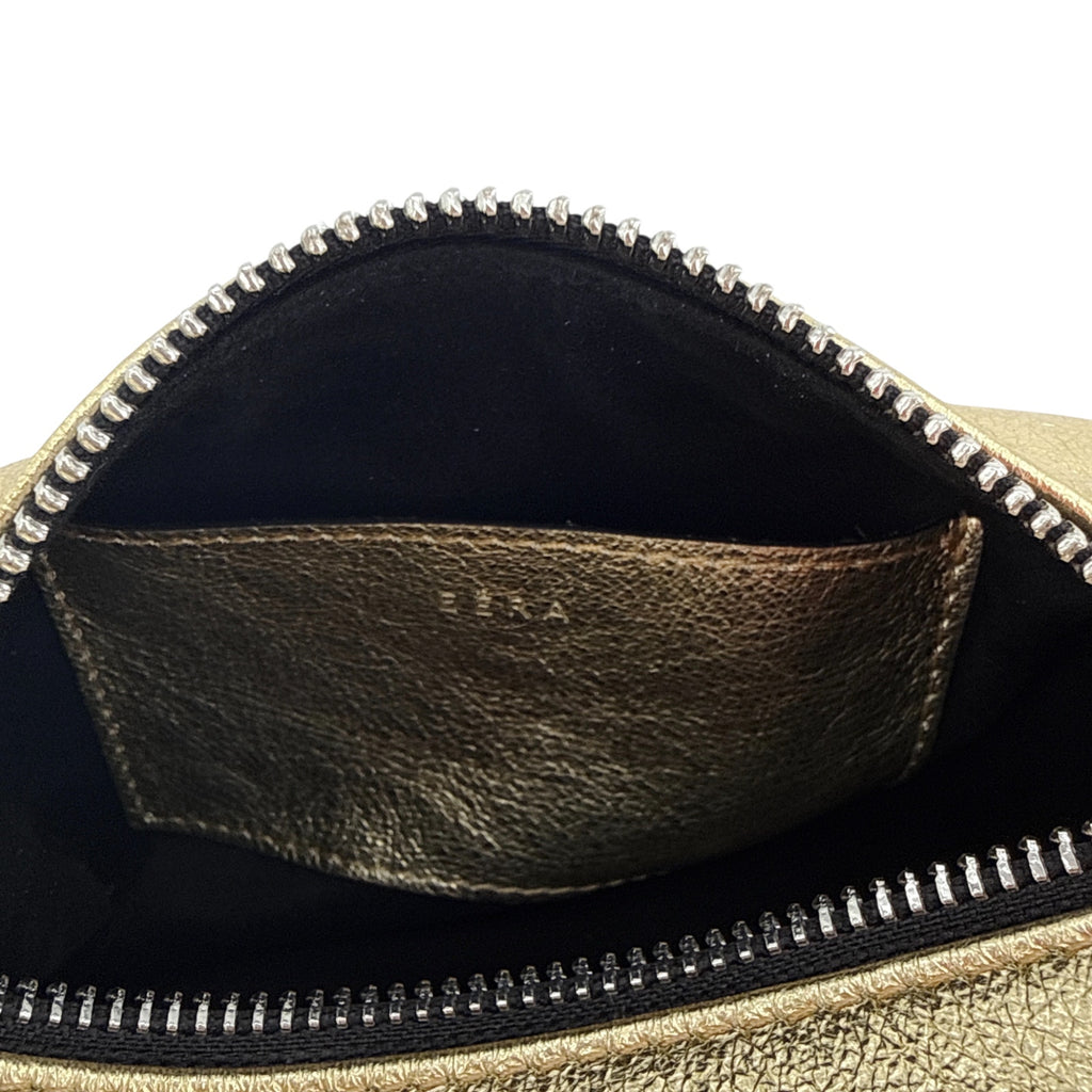 EERA Metallic Moon Bag in Laminated Gold