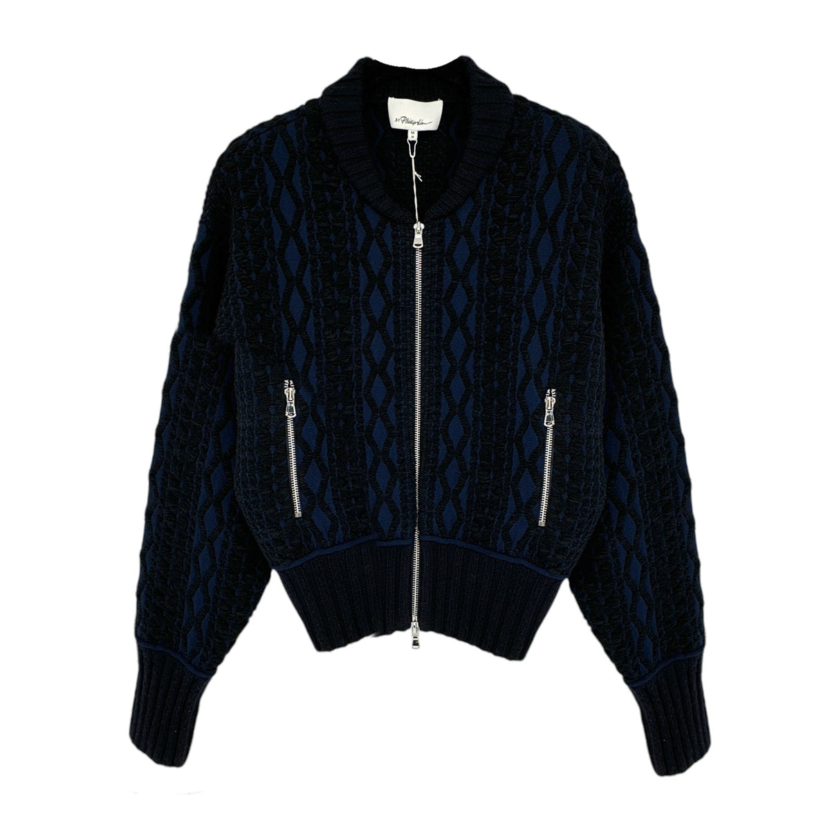 3.1 PHILLIP LIM Woven Mock Cable Bomber M