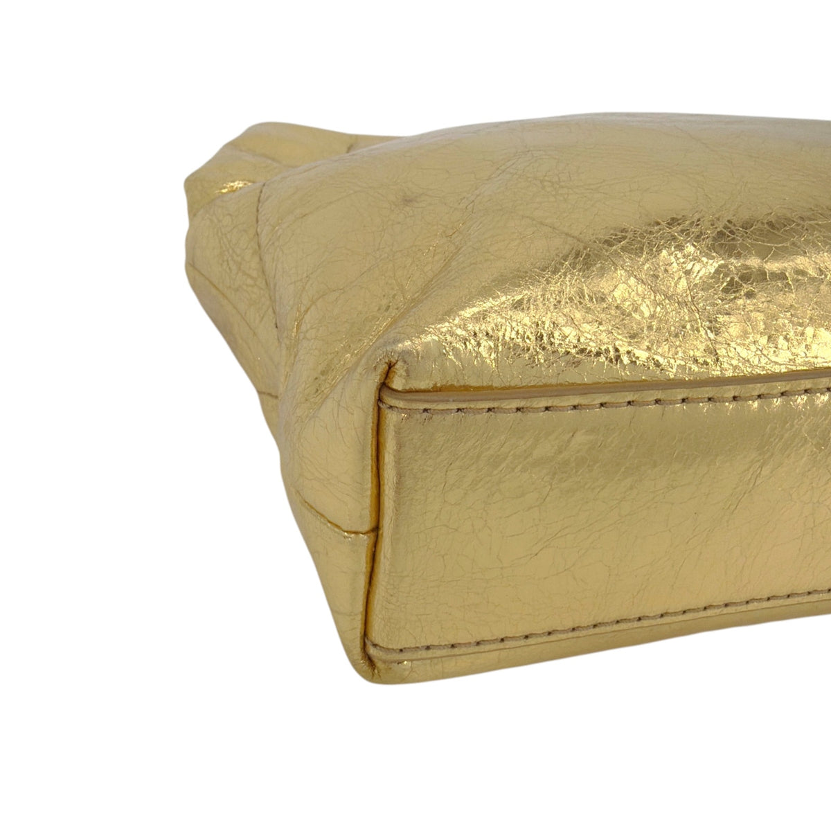 VERONICA BEARD Small Slouch Leather Shoulder Bag in Gold