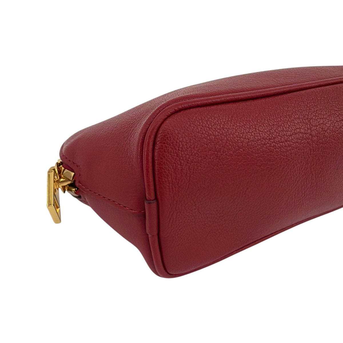 TOM FORD Leather Cosmetic Case Pouch Bag in Red