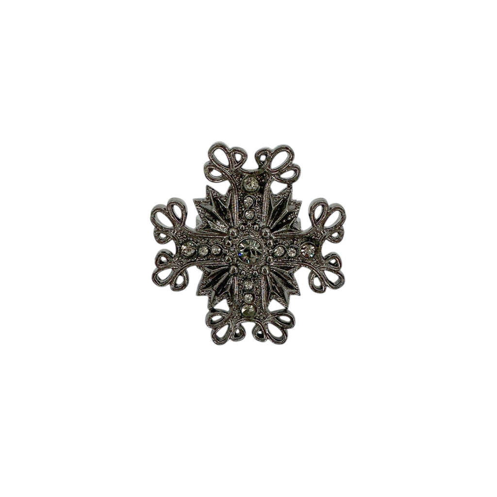 VSA Electra Cross Ring in Gunmetal Size 7