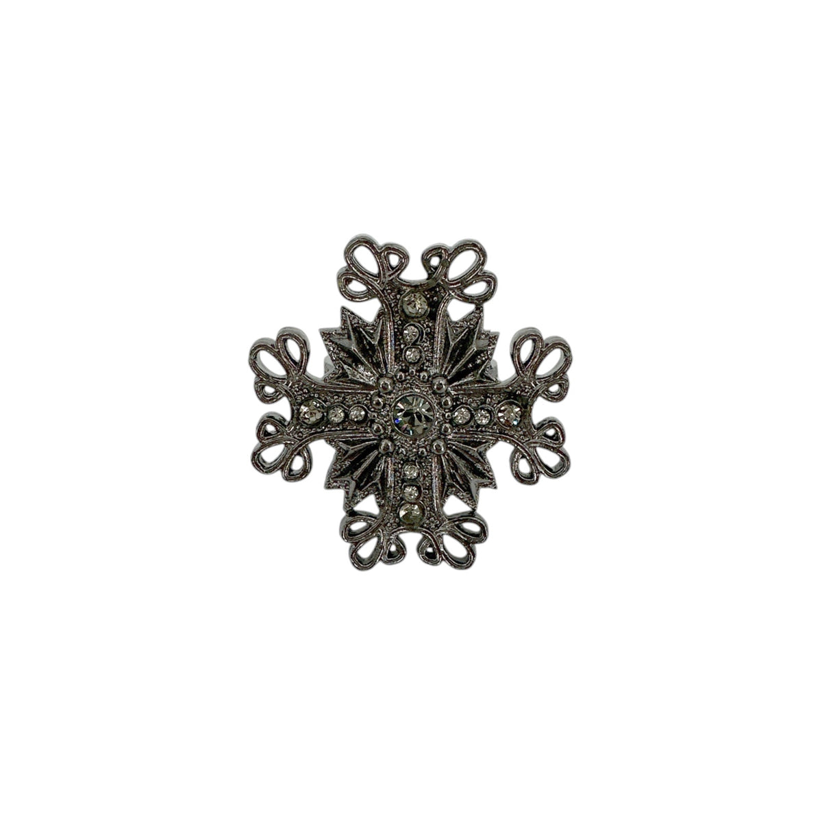 VSA Electra Cross Ring in Gunmetal Size 7