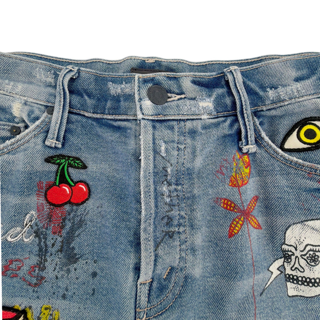 MOTHER The Vagabond Cuffed Shorts in Out of Gas 25