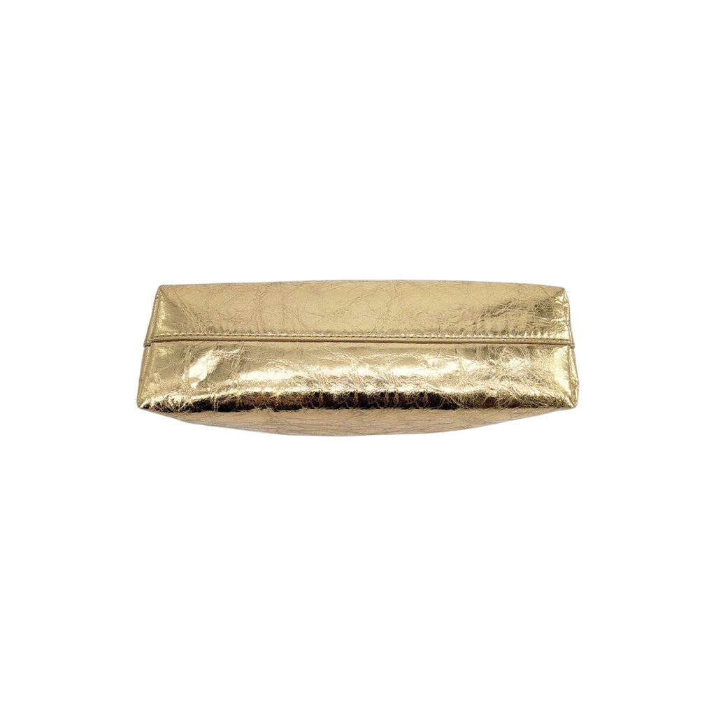 VERONICA BEARD Small Metallic Stash Bag in Gold