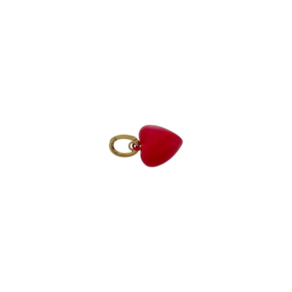ROXANNE ASSOULIN The Mini Puffy Heart Charm in Red