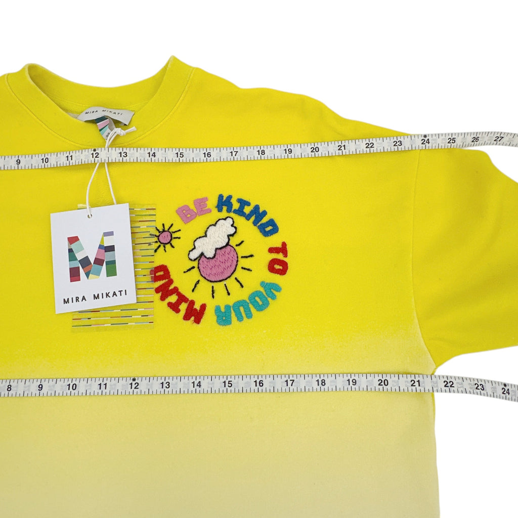 MIRA MIKATI Embroidered "Be Kind to Your Mind" Sweatshirt