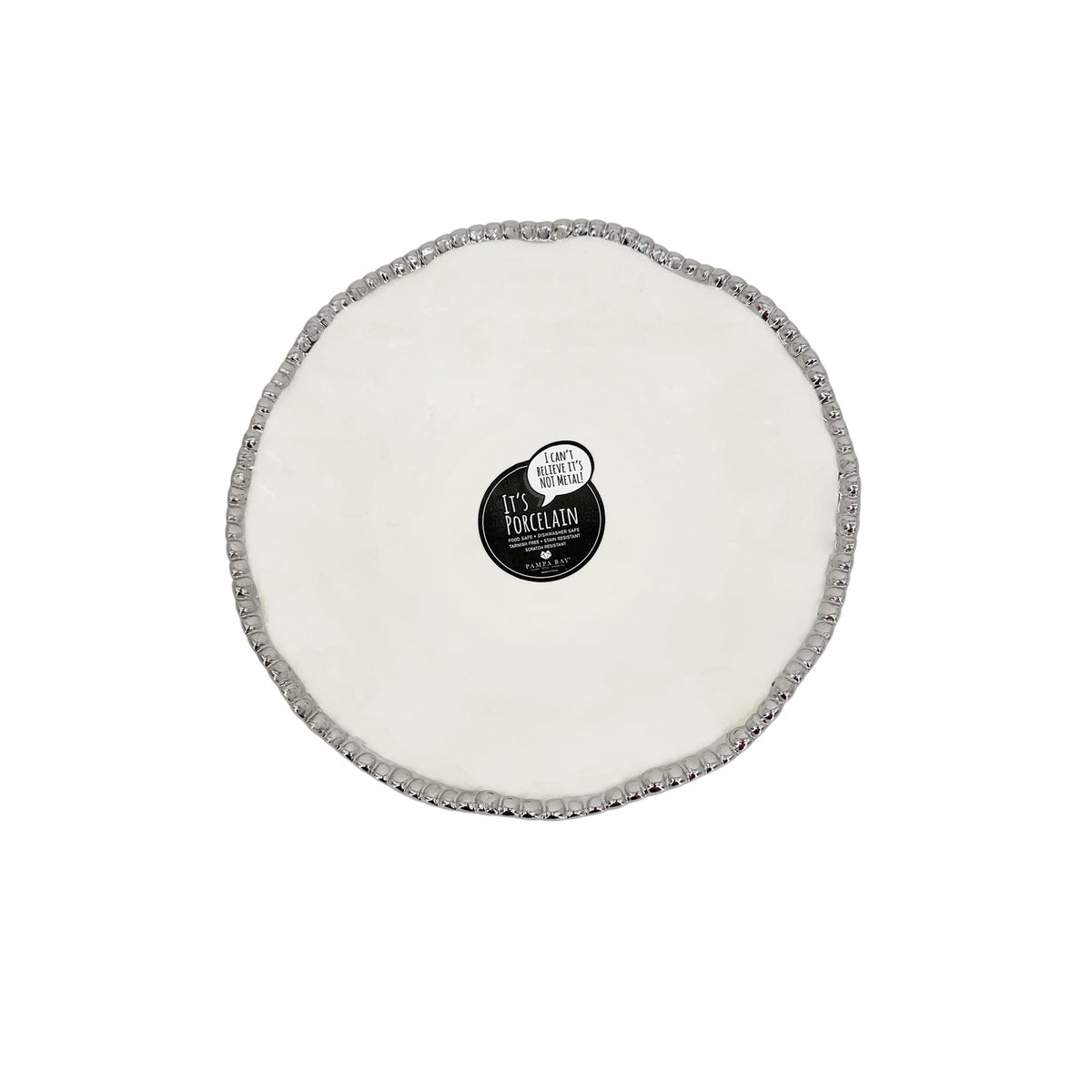PAMPA BAY Salerno Round Serving Piece in Silver