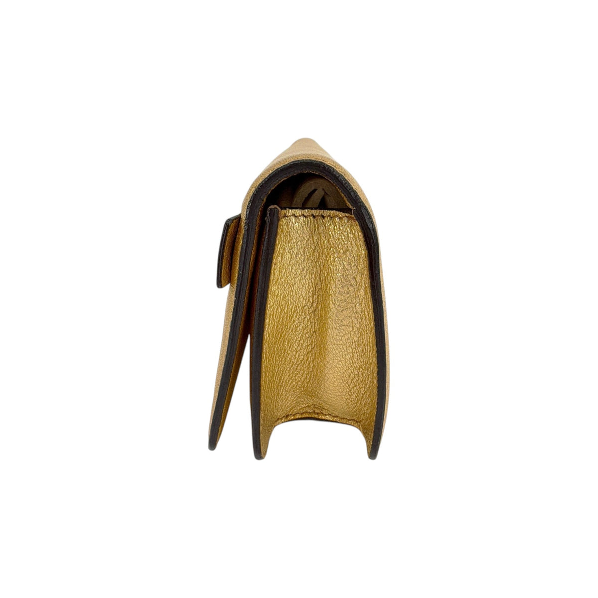 TOM FORD Jennifer Metallic Zip Clutch Bag Golden
