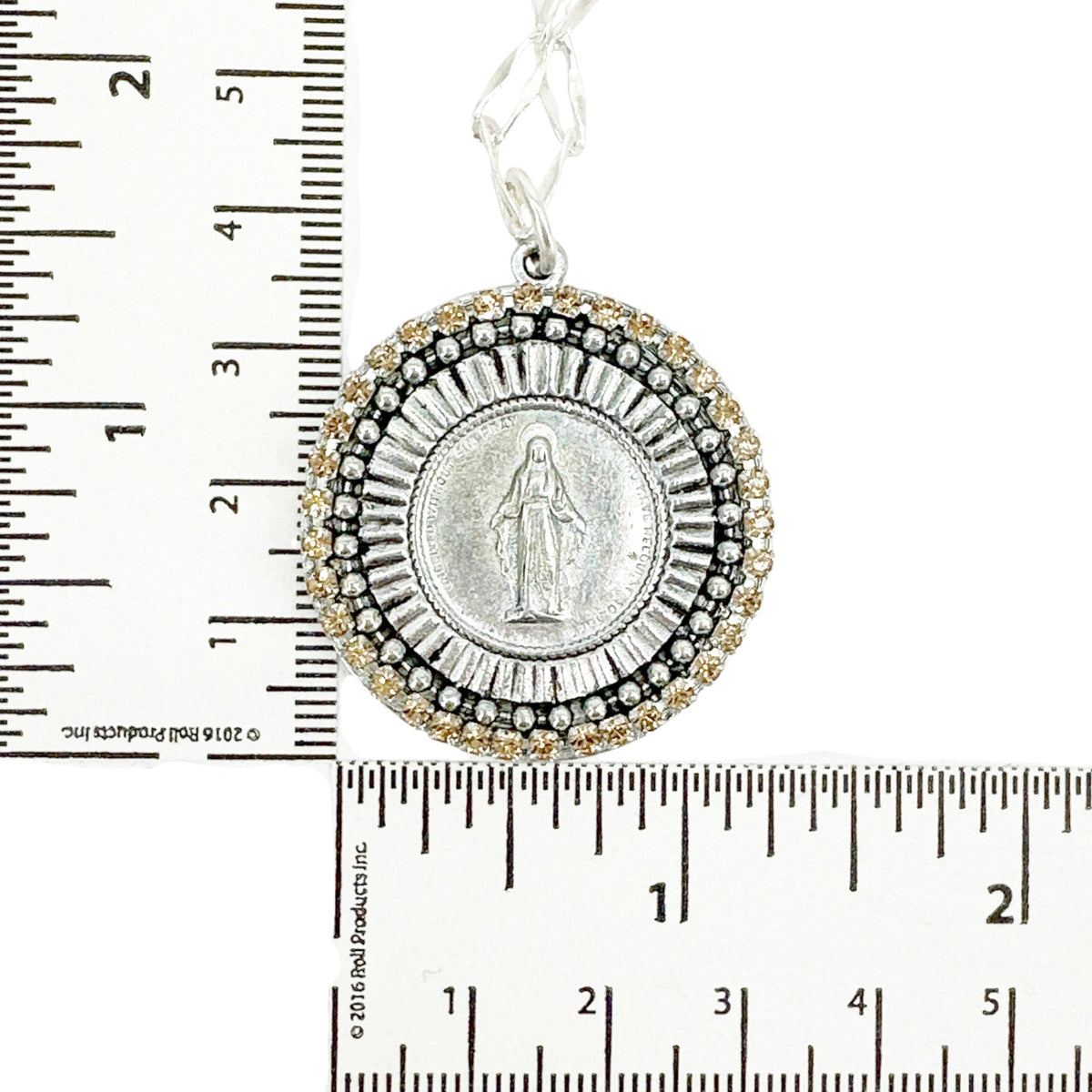 VSA Disco Virgin Charm Necklace Silver & Topaz