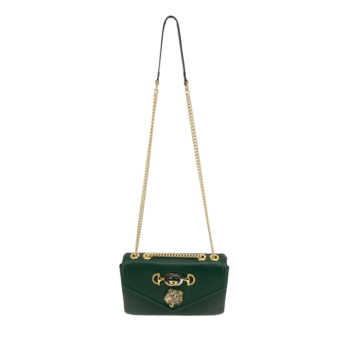 GUCCI Rajah Medium Shoulder Bag in Vintage Green