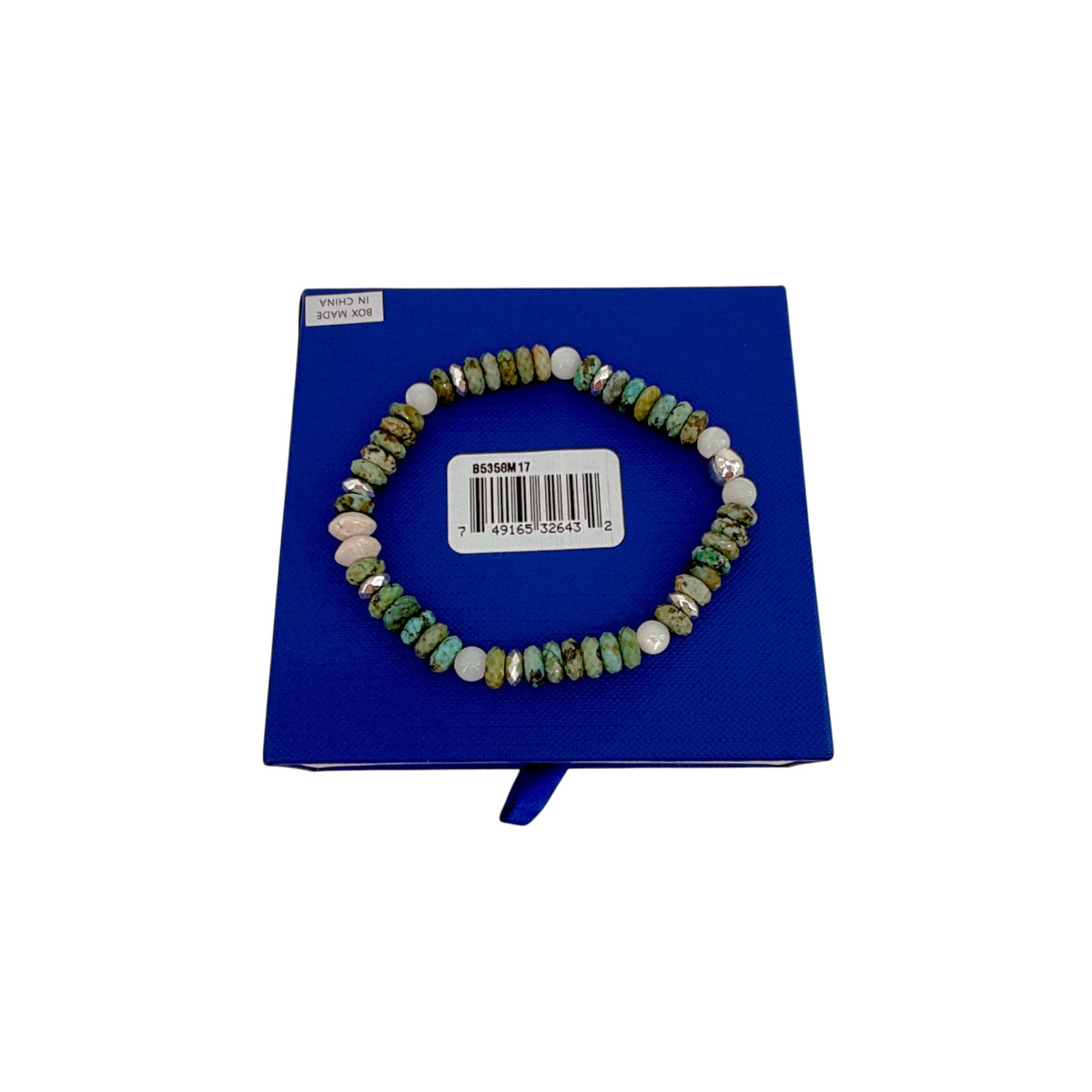 SILPADA In the Tropics Silver Mixed Stones Stretch Bracelet
