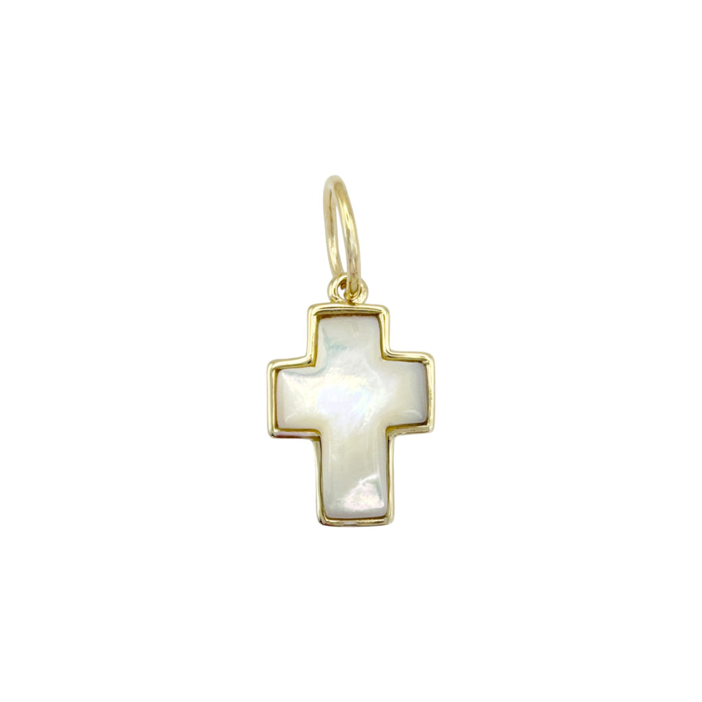 SILPADA Be Hopeful Silver with Gold Plating Mother of Pearl Charm