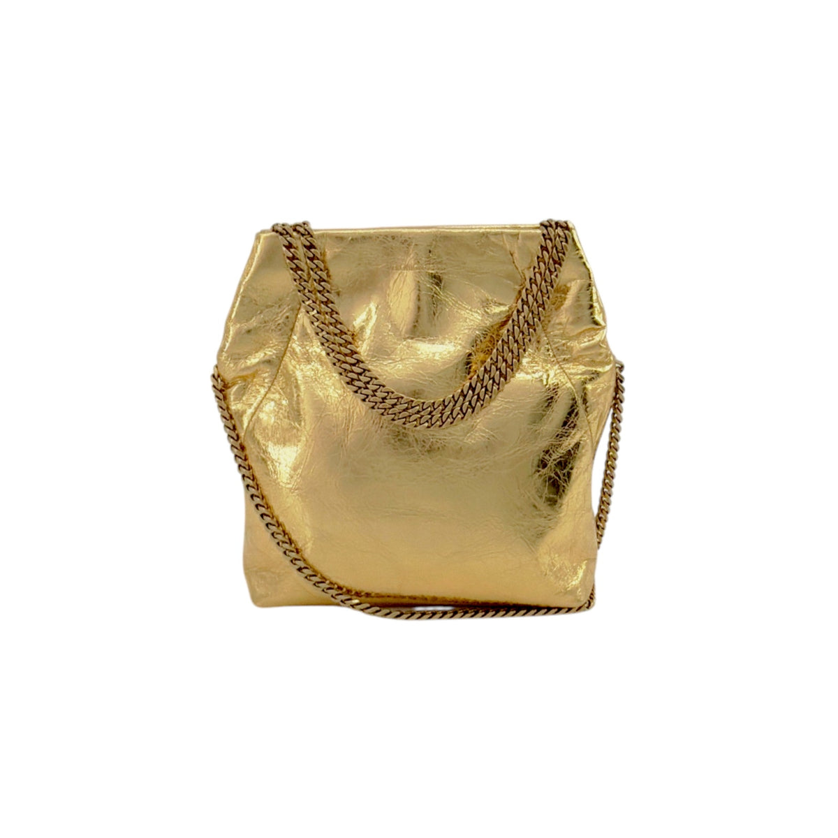 VERONICA BEARD Small Slouch Leather Shoulder Bag in Gold