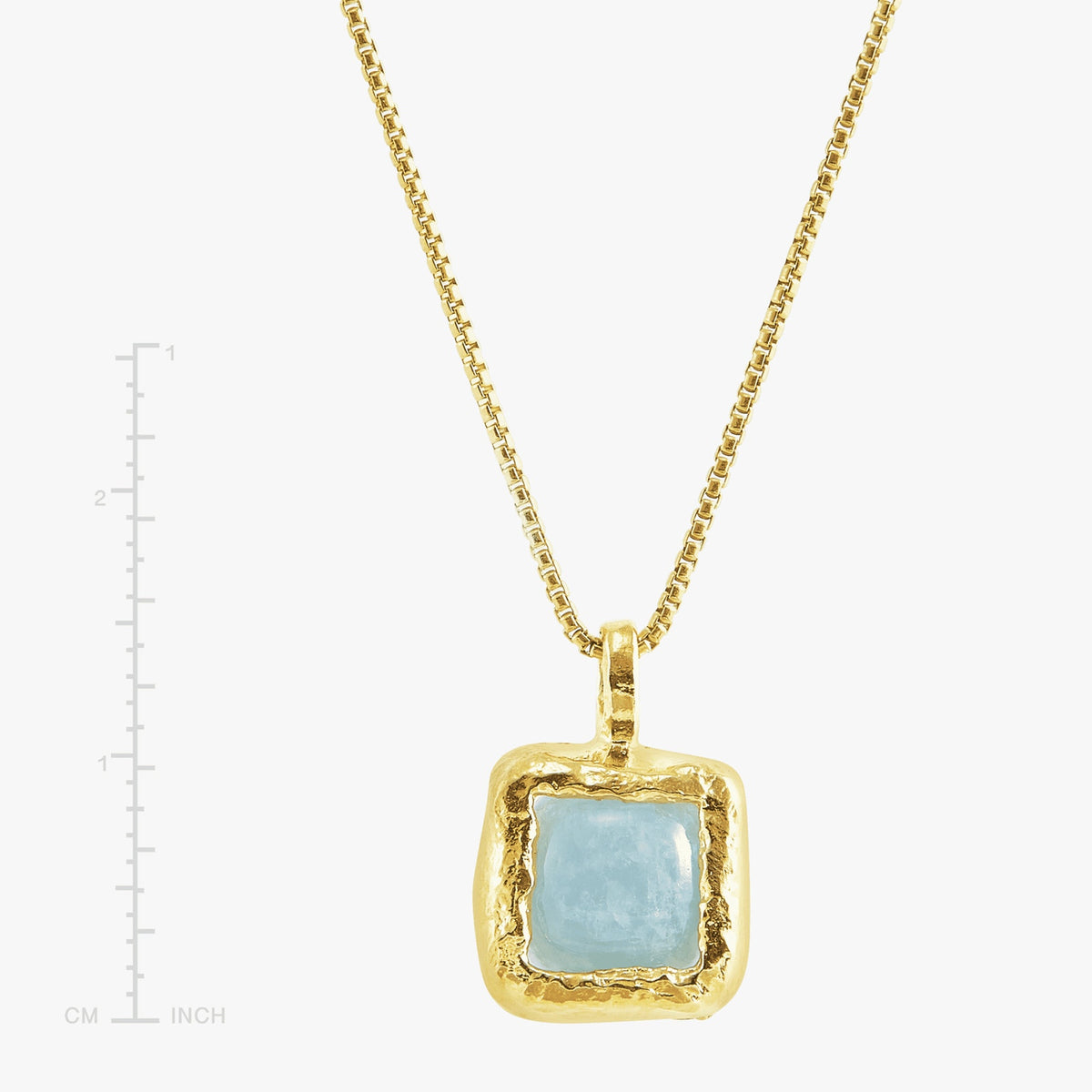 SILPADA Mediterra Natural Aquamarine Necklace in 14K Gold-Plated Sterling Silver
