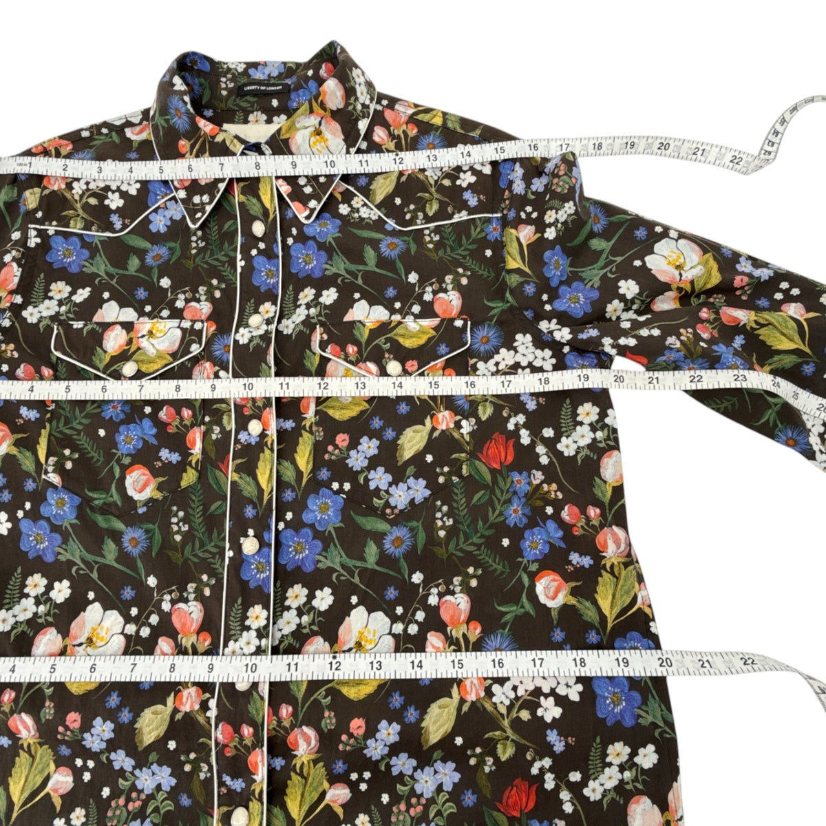 R13 x LIBERTY of LONDON Cowboy Dress in Black Floral S
