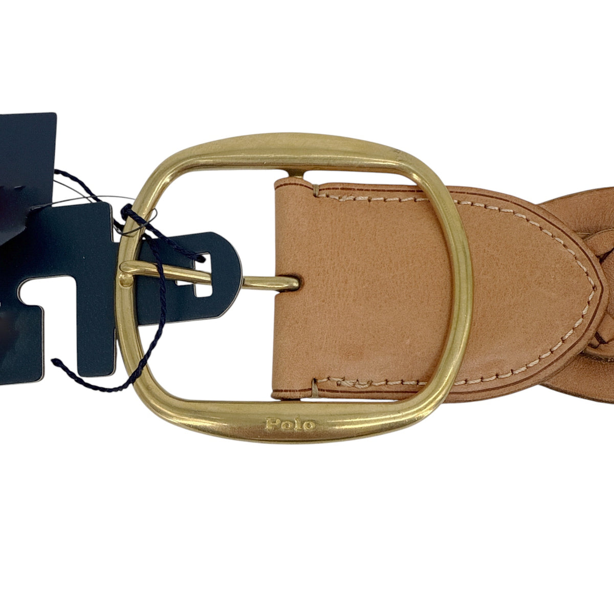 POLO RALPH LAUREN Double-Braided Leather Belt Natural S