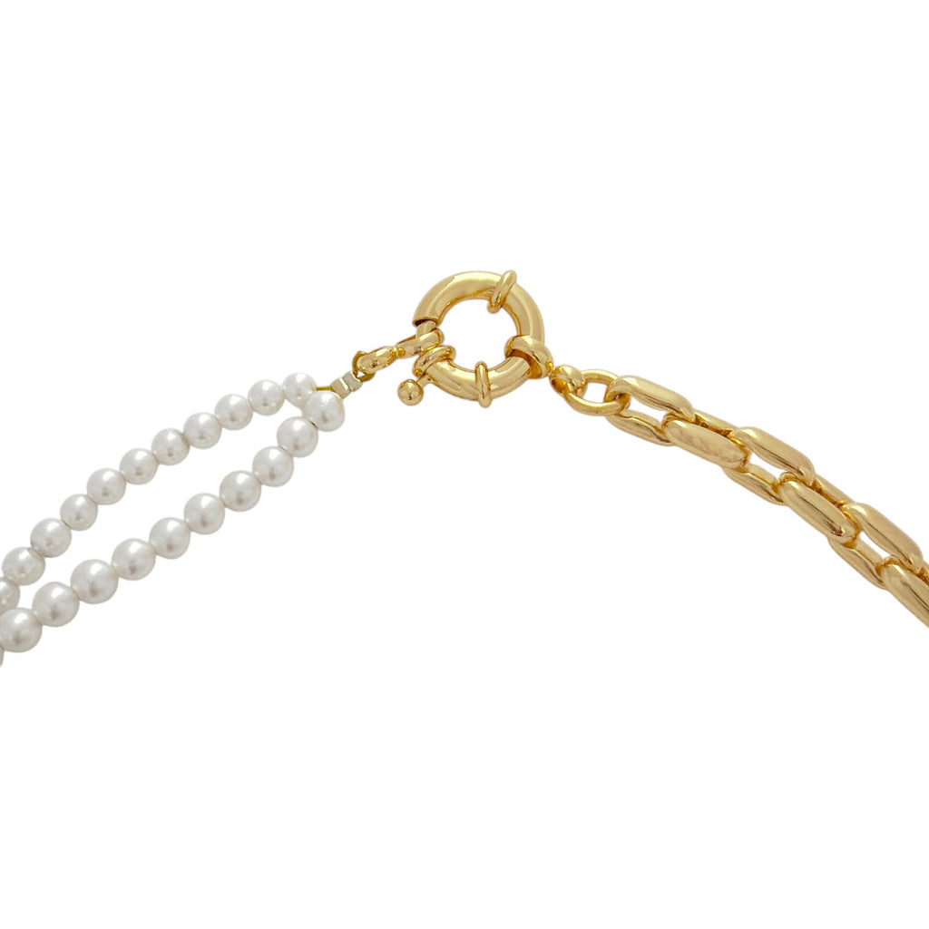 TIMELESS PEARLY Half and Half Necklace