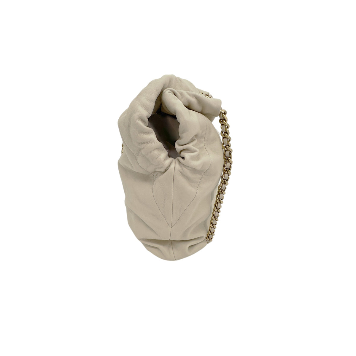 VERONICA BEARD Leather Slouch Bag in Ivory